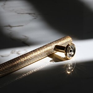 Doruk Kulp Mutfak Mobilya Dolabı Çekmece Dolap Kulpları Kapak Kulbu Kulpu Gold Altın 224 Mm Metal