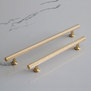Doruk Kulp Mutfak Mobilya Dolabı Çekmece Dolap Kulpları Kapak Kulbu Kulpu Gold Altın 224 Mm Metal