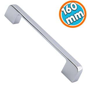 Mobilya Kulp Mutfak Dolabı Çekmece Dolap Kulpları Kapak Kulpu Kulbu Krom Renk 160 Mm Metal
