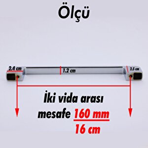 Mobilya Kulp Mutfak Dolabı Çekmece Dolap Kulpları Kapak Kulpu Kulbu Krom Renk 160 Mm Metal