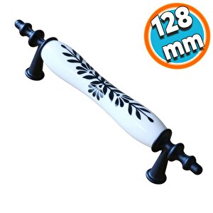 Porselen Siyah Beyaz 128 Mm Kulplar Mobilya Mutfak Dolabı Çekmece Dolap Kapak Kulpu Kulbu