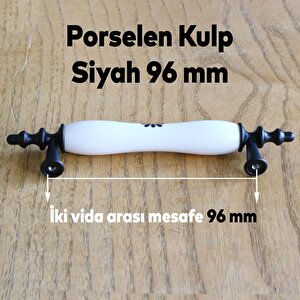 Porselen Siyah Beyaz 128 Mm Kulplar Mobilya Mutfak Dolabı Çekmece Dolap Kapak Kulpu Kulbu