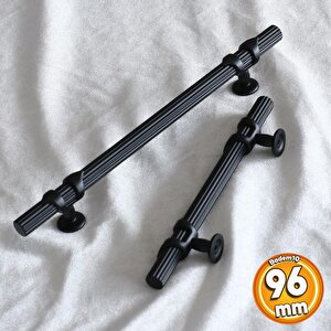 Emir 96 Mm Siyah Metal Kulp Mobilya Çekmece Mutfak Dolabı Dolap Kulpları Kapak Kulbu Kulpu
