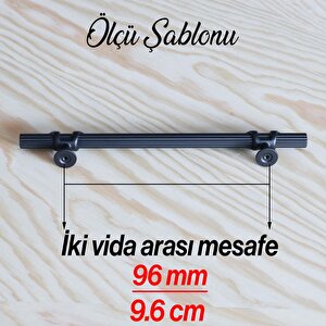 Emir 96 Mm Siyah Metal Kulp Mobilya Çekmece Mutfak Dolabı Dolap Kulpları Kapak Kulbu Kulpu