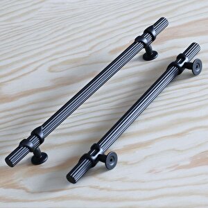 Emir 192 Mm Siyah Metal Kulp Mobilya Mutfak Çekmece Dolabı Dolap Kulpu Kapak Kulpları Kulbu