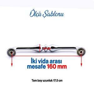 Mobilya Kulp Mutfak Dolabı Çekmece Dolap Kulpları Kapak Kulpu Kulbu Krom Renk 160 Mm Metal