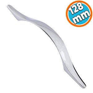 Mobilya Mutfak Dolabı Çekmece Dolap Kapak Kulpu Kulbu Krom Metal Kulp128 Mm