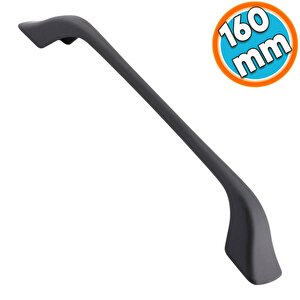 Mobilya Mutfak Dolabı Çekmece Dolap Kapak Kulpu Kulbu 160 Mm Siyah Metal Kulp
