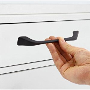Mobilya Mutfak Dolabı Çekmece Dolap Kapak Kulpu Kulbu 160 Mm Siyah Metal Kulp