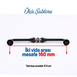 Mobilya Kulp Mutfak Dolabı Çekmece Dolap Kulpları Kapak Kulpu Kulbu Siyah 160 Mm Metal