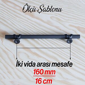 Emir 160 Mm Siyah Metal Kulp Mobilya Çekmece Mutfak Dolabı Dolap Kapak Kulpu Kulpları Kulbu