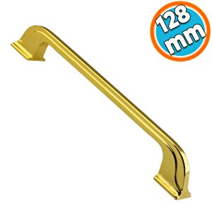 Mobilya Mutfak Dolabı Çekmece Dolap Kapak Kulpu Kulbu Gold 128 Mm Metal Kulp