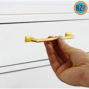 Mobilya Mutfak Dolabı Çekmece Dolap Kapak Kulpu Kulbu Gold 128 Mm Metal Kulp