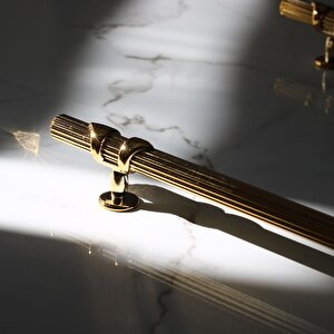Emir 192 Mm Gold Altın Metal Kulp Çekmece Mobilya Mutfak Dolap Kulpu Dolabı Kapak Kulpları Kulbu