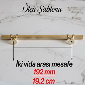 Emir 192 Mm Gold Altın Metal Kulp Çekmece Mobilya Mutfak Dolap Kulpu Dolabı Kapak Kulpları Kulbu