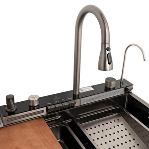 Çok Fonksiyonlu Lavabo, Şelale Evye Dijital Göstergeli Evye Piyano Evye Seti