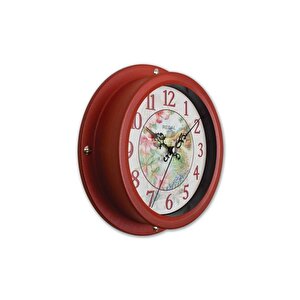 0066 R2 Vintage Tarzı Metal Kasa 22,5 Cm. Duvar Saati