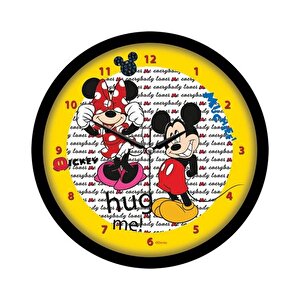 Disney Micky Çocuk Duvar Saati Siyah 4505
