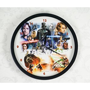 Starwars Ykc 216-duvar Saati Siyah
