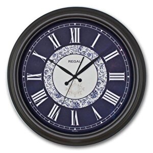 9108 B2 Siyah Ferforje Efekti Büyük Boy Duvar Saati