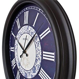 9108 B2 Siyah Ferforje Efekti Büyük Boy Duvar Saati