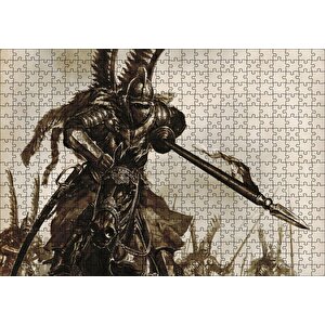 Zırh Mıztak Polonyalı Kanatlı Süvari Görseli Puzzle Yapboz Mdf Ahşap 500 Parça
