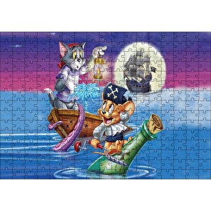 Tom Ve Jerry Shiver Me Bıyık Puzzle Yapboz Mdf Ahşap 255 Parça