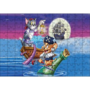 Tom Ve Jerry Shiver Me Bıyık Puzzle Yapboz Mdf Ahşap 120 Parça