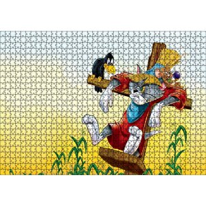 Tom Ve Jerry Fare Sorunu Puzzle Yapboz Mdf Ahşap 1000 Parça