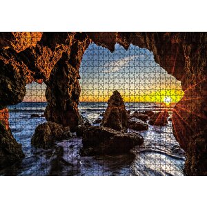 Cakapuzzle  Deniz Güneş Mağara Puzzle Yapboz Mdf Ahşap