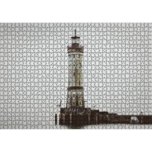 Deniz Feneri Ve Sisli Deniz Puzzle Yapboz Mdf Ahşap 1000 Parça