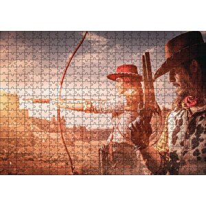 Red Dead Redemption Oyun Posteri Puzzle Yapboz Mdf Ahşap 500 Parça