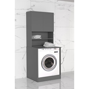 Defne 70 Cm Çamaşır Makinesi Dolabı Antrasit