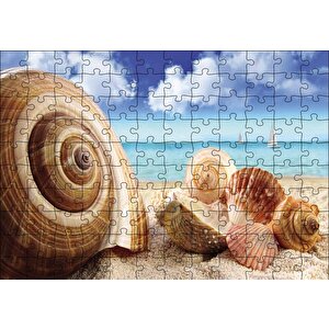 Deniz Kabukları Puzzle Yapboz Mdf Ahşap 120 Parça