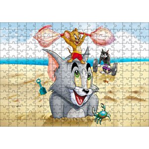 Tom Ve Jerry Tough Tumble Puzzle Yapboz Mdf Ahşap 255 Parça