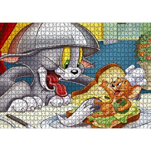 Tom Ve Jerry Kovalayan Oyunlar Ev Puzzle Yapboz Mdf Ahşap 1000 Parça