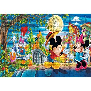 Minnie Mouse Ve Donald Daisy Duck Ile Mickey Disney Aşk Çifti Puzzle Yapboz Mdf Ahşap 255 Parça