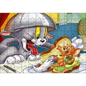 Tom Ve Jerry Kovalayan Oyunlar Ev Puzzle Yapboz Mdf Ahşap 120 Parça