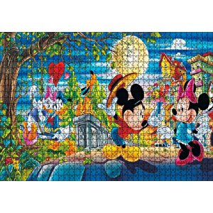 Minnie Mouse Ve Donald Daisy Duck Ile Mickey Disney Aşk Çifti Puzzle Yapboz Mdf Ahşap 1000 Parça