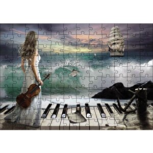 Deniz Senfonisi Puzzle Yapboz Mdf Ahşap 120 Parça