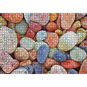 Rengarenk Deniz Taşları Puzzle Yapboz Mdf Ahşap 1000 Parça