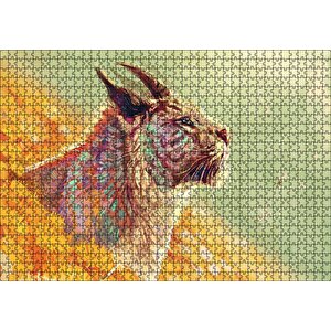 Kaplan Anthro Kükreyen Puzzle Yapboz Mdf Ahşap 1000 Parça