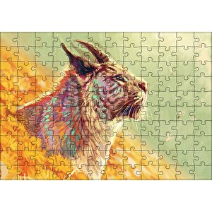 Kaplan Anthro Kükreyen Puzzle Yapboz Mdf Ahşap 120 Parça