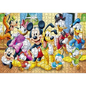 Mickey Mouse Ve Arkadaşlar Puzzle Yapboz Mdf Ahşap 500 Parça