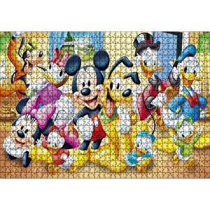 Mickey Mouse Ve Arkadaşlar Puzzle Yapboz Mdf Ahşap 1000 Parça