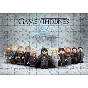 Game Of Thrones House Stark Özel Minifigürler Görseli Puzzle Yapboz Mdf Ahşap 120 Parça