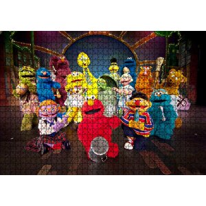 Susam Sokağı Karakterler Görseli Puzzle Yapboz Mdf Ahşap 1000 Parça