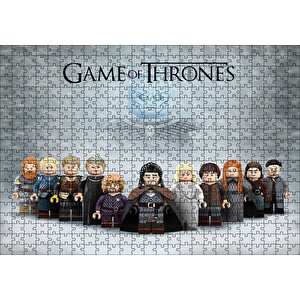 Game Of Thrones House Stark Özel Minifigürler Görseli Puzzle Yapboz Mdf Ahşap 500 Parça