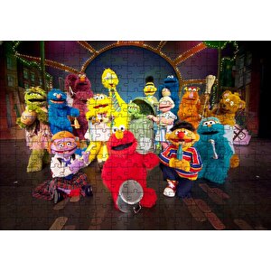 Susam Sokağı Karakterler Görseli Puzzle Yapboz Mdf Ahşap 255 Parça