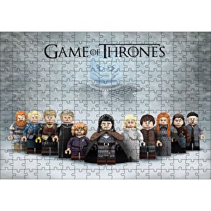 Game Of Thrones House Stark Özel Minifigürler Görseli Puzzle Yapboz Mdf Ahşap 255 Parça